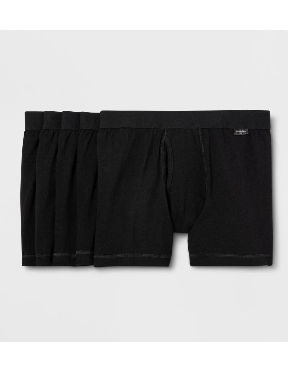 Goodfellow & Co Mens Black Classic Boxer Briefs 5 Pair Nwt
